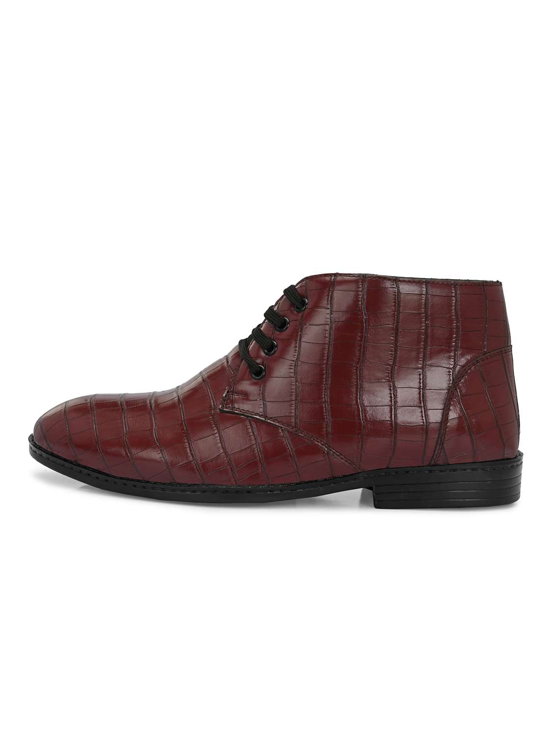 men textured lace up boots - 22594528 -  Standard Image - 3