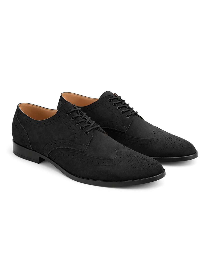 men textured lace up derby shoes