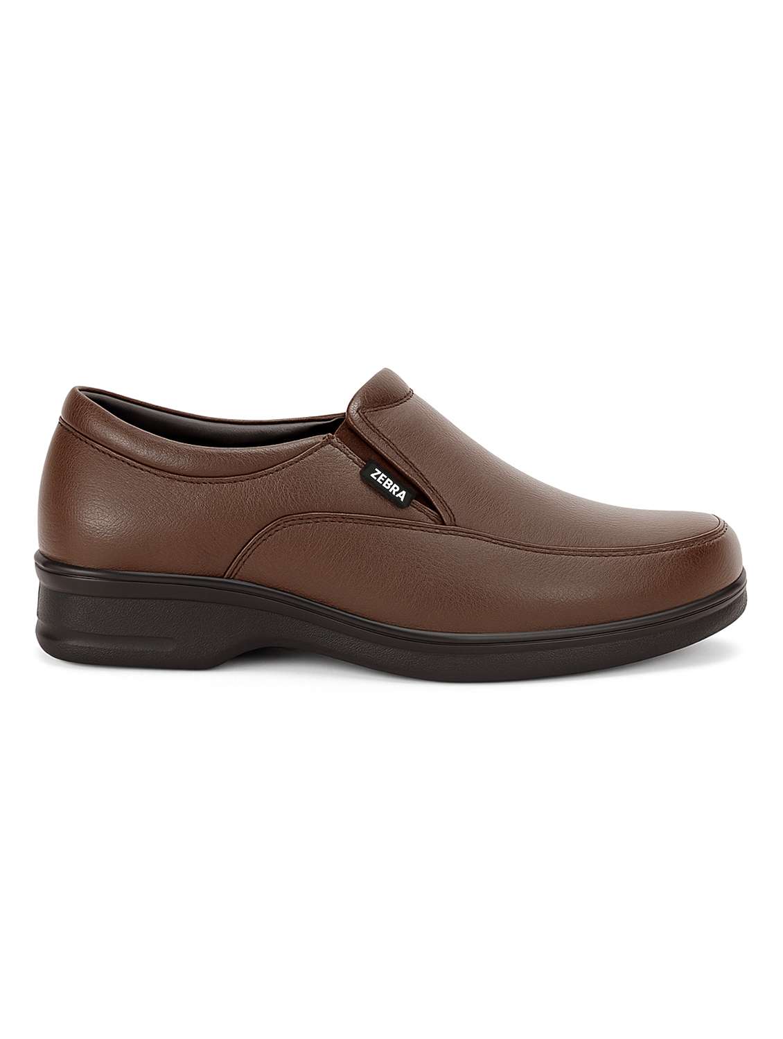 men solid slip on formal shoes - 22594535 -  Standard Image - 3