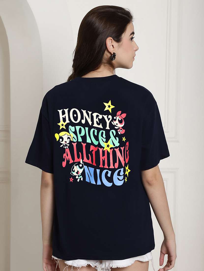 women printed short sleeve oversized t-shirt