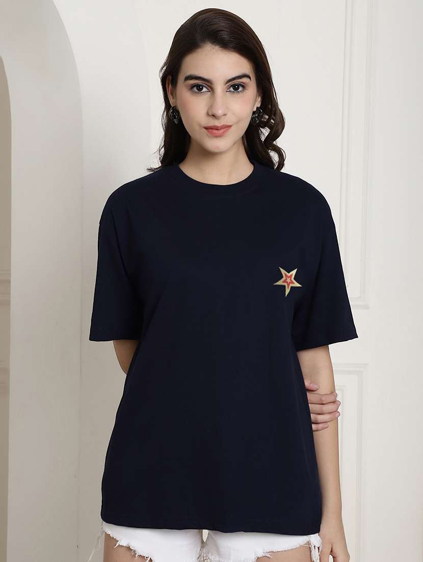 women printed short sleeve oversized t-shirt - 22594588 -  Standard Image - 3