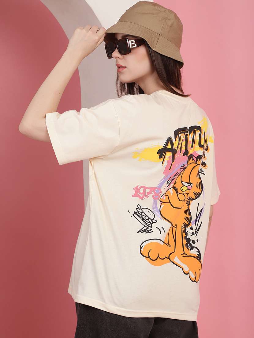women printed short sleeve oversized t-shirt