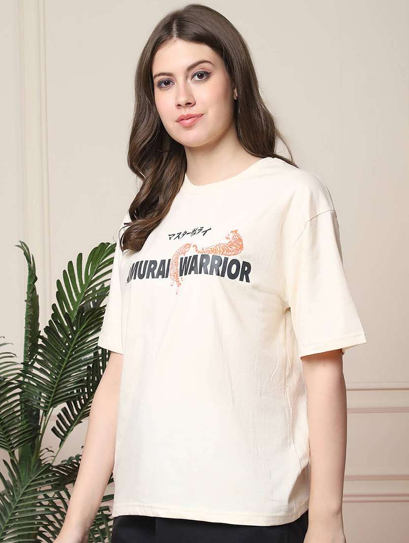women printed short sleeve oversized t-shirt - 22594605 -  Standard Image - 3