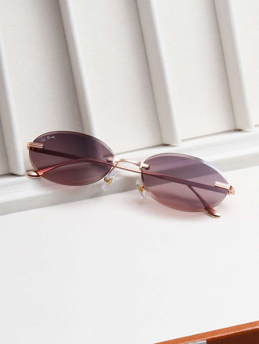 ted smith pink oval sunglasses