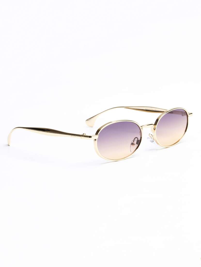 men oval frame metal sunglasses - 22594680 -  Standard Image - 3