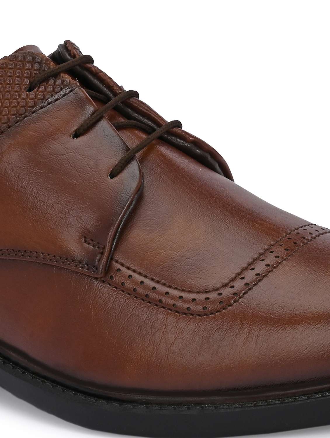 Men Brown Lace-up Derby - 22594696 -  Standard Image - 5