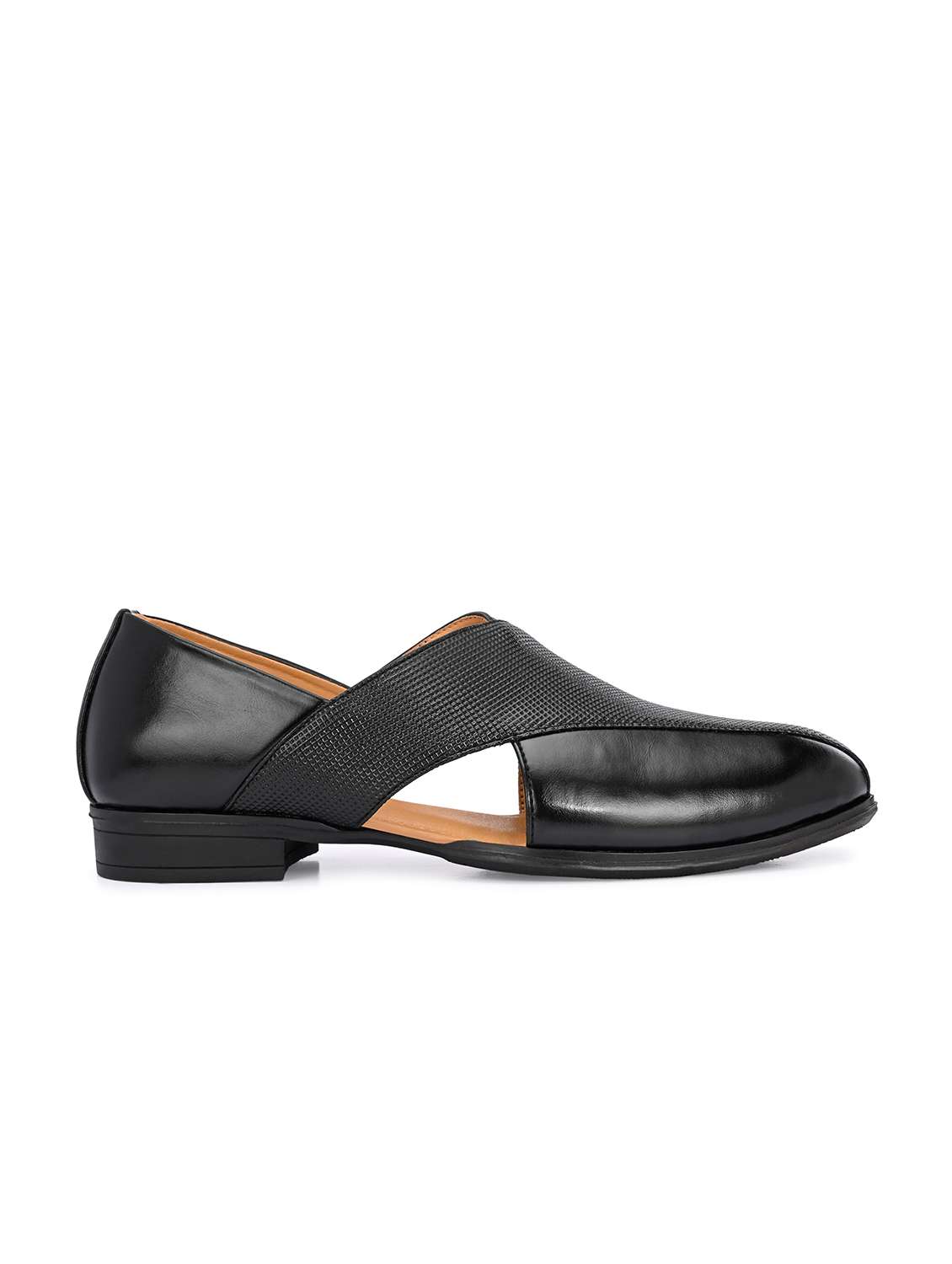 men textured slip on sandal - 22594705 -  Standard Image - 3