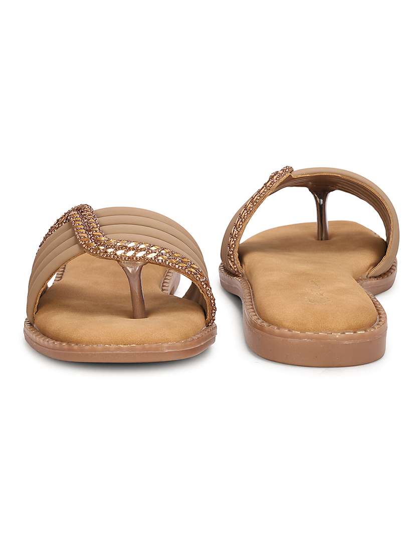 women embellished toe separator flats - 22594763 -  Standard Image - 3