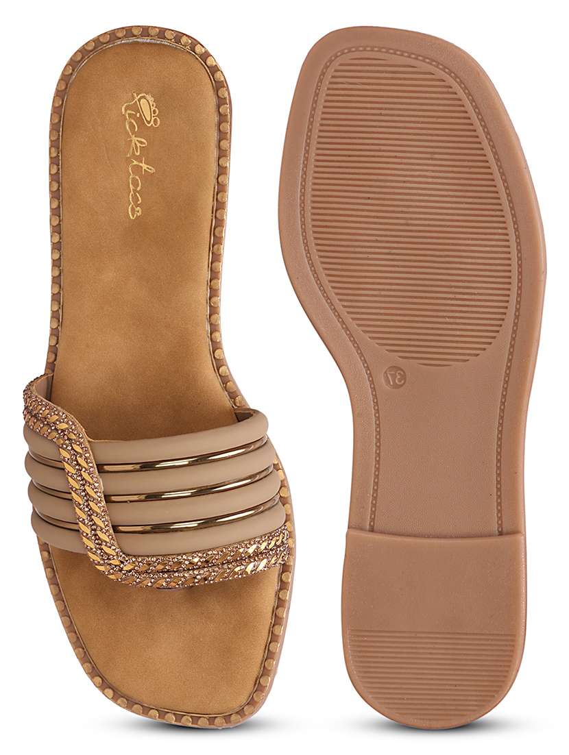 women embellished toe separator flats - 22594763 -  Standard Image - 5