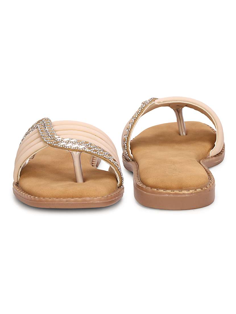 women embellished toe separator flats - 22594764 -  Standard Image - 3