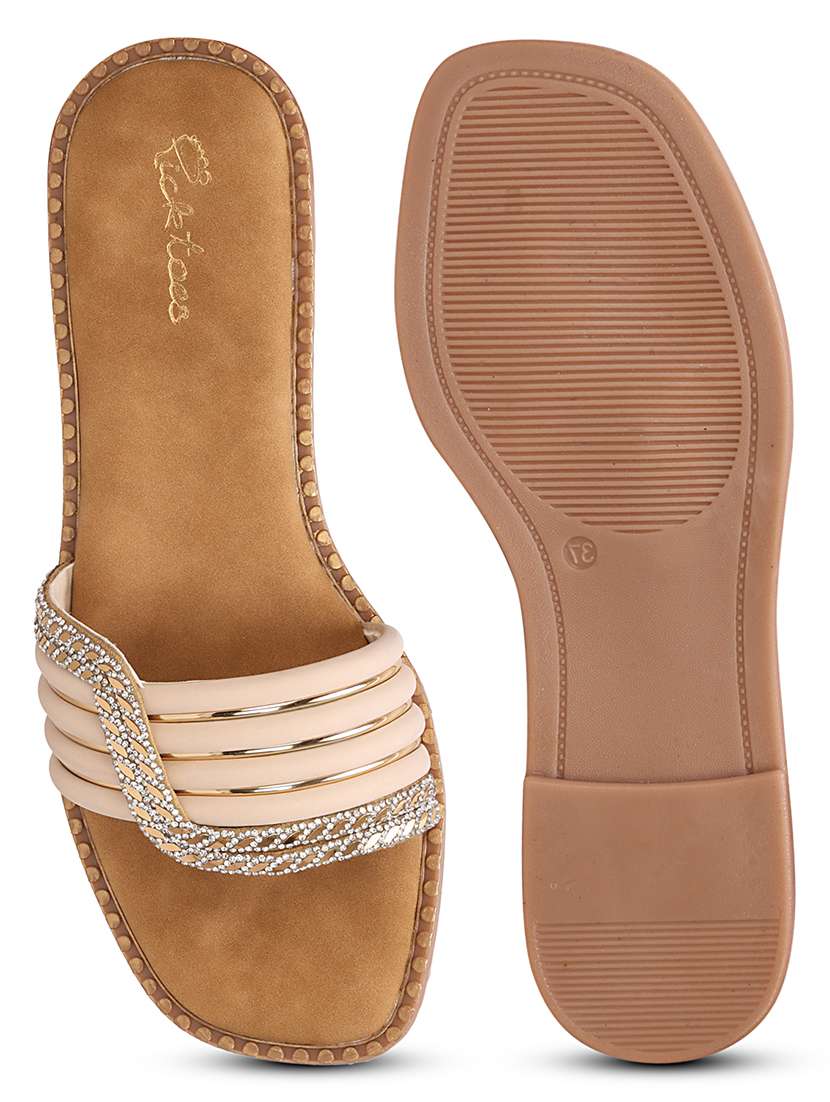 women embellished toe separator flats - 22594764 -  Standard Image - 5