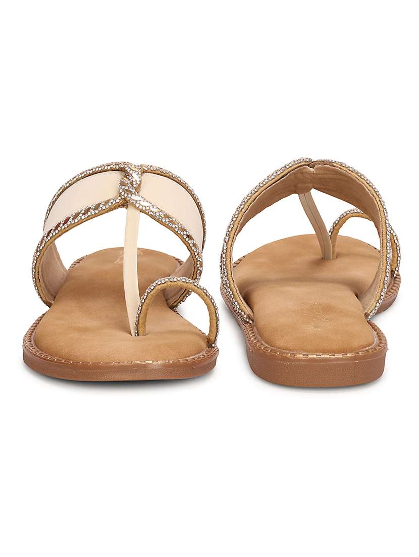 women embellished one toe flats - 22594765 -  Standard Image - 3