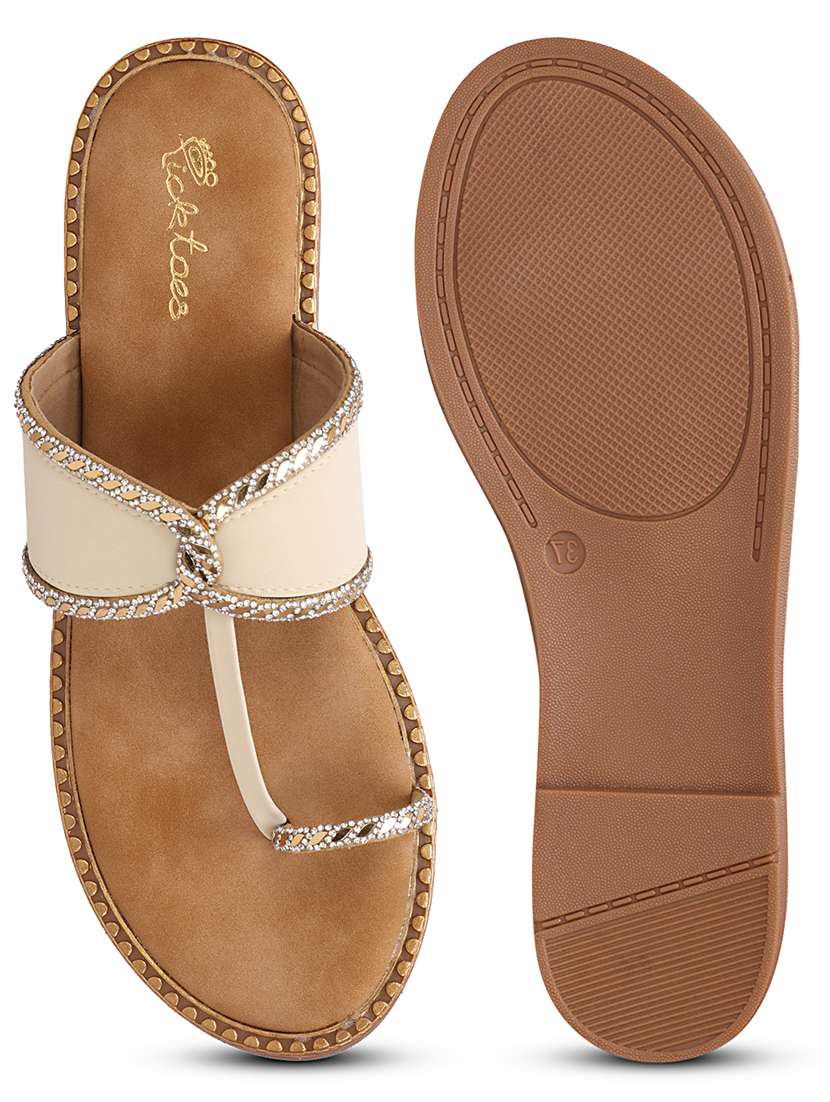 women embellished one toe flats - 22594765 -  Standard Image - 5