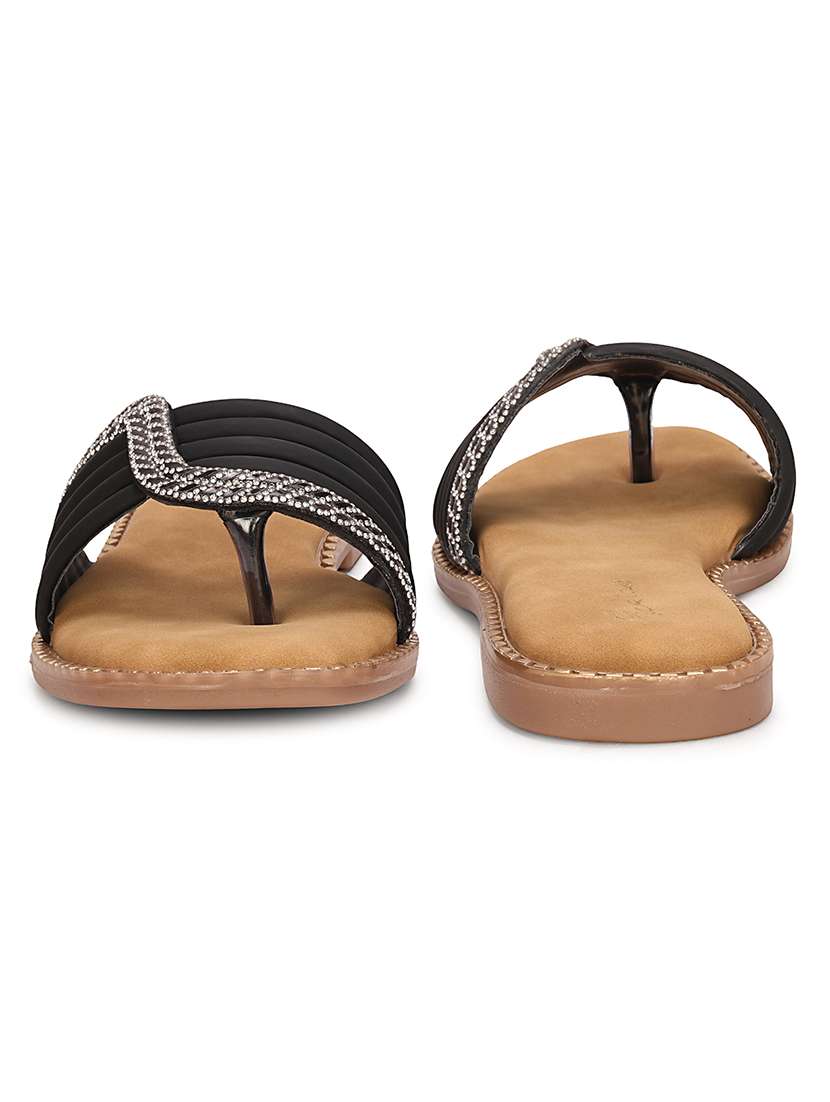 women embellished toe separator flats - 22594766 -  Standard Image - 3