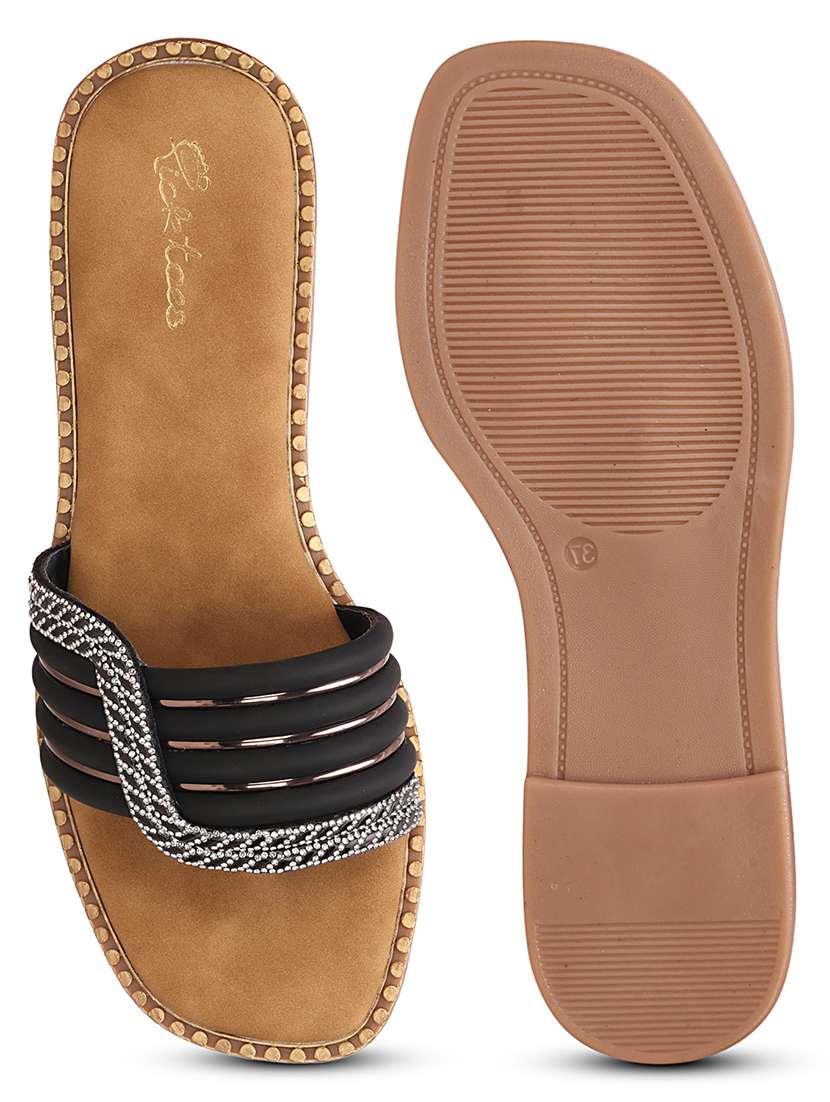 women embellished toe separator flats - 22594766 -  Standard Image - 5