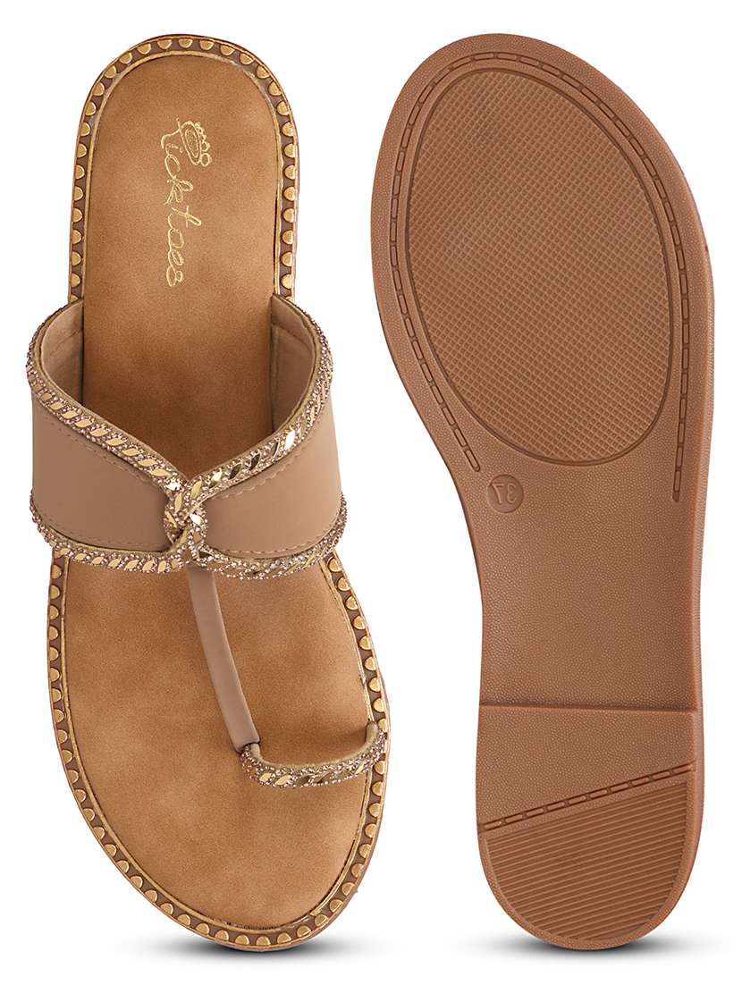 women embellished one toe sandal - 22594767 -  Standard Image - 5