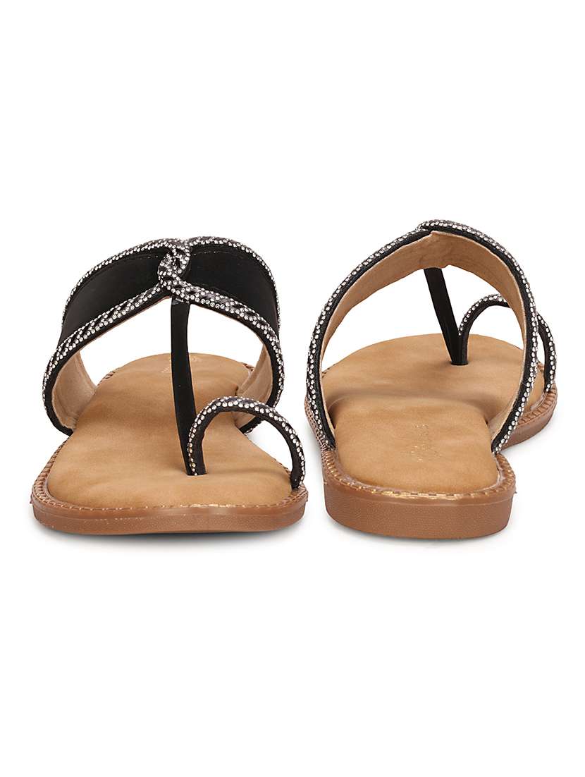 women embellished one toe flats - 22594768 -  Standard Image - 3
