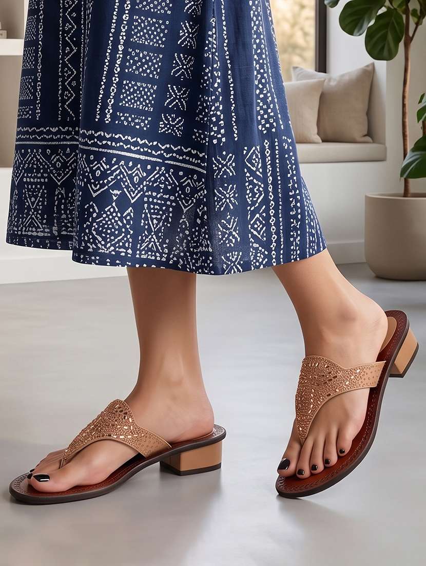women embellished toe separator sandal - 22594769 -  Standard Image - 3