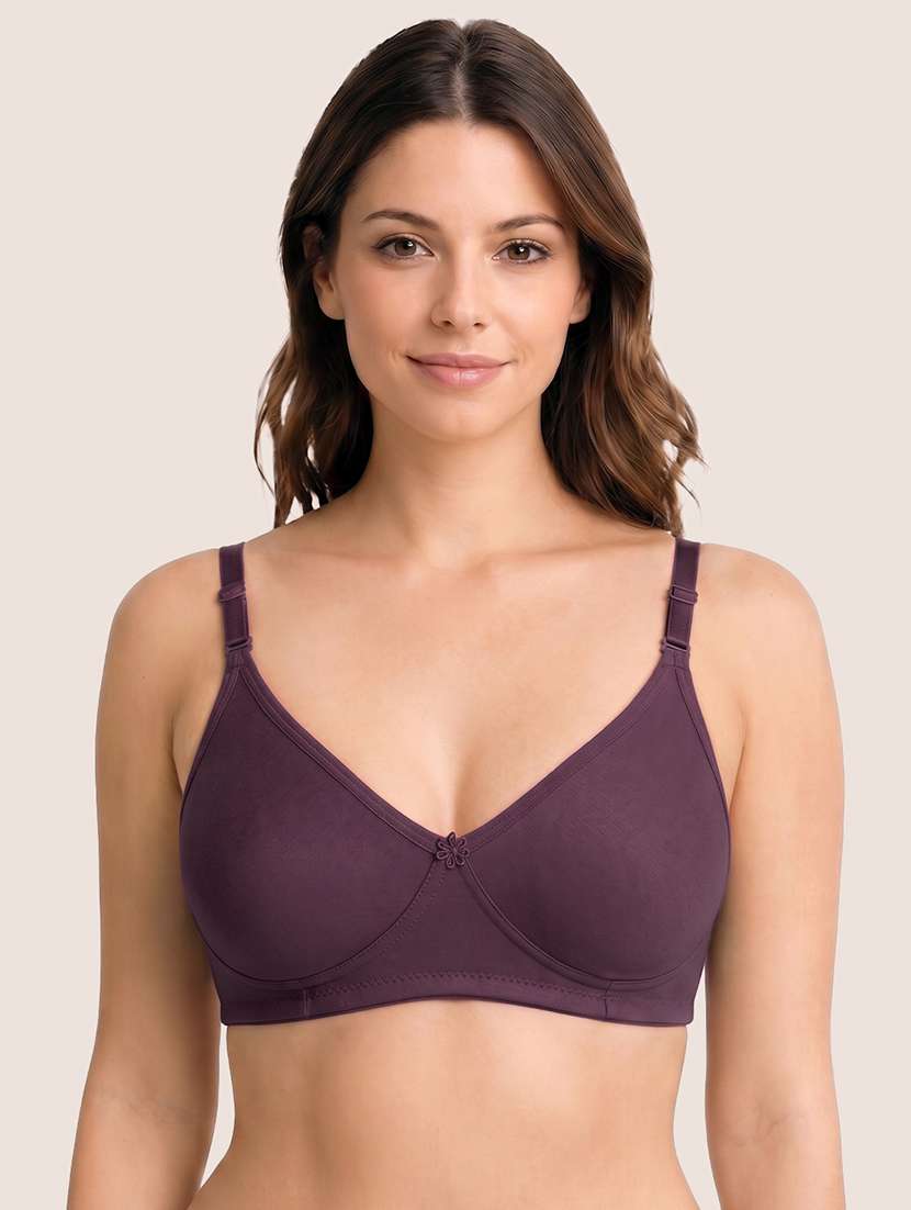 women pack of 2 solid full coverage regular bra - 22594858 -  Standard Image - 3