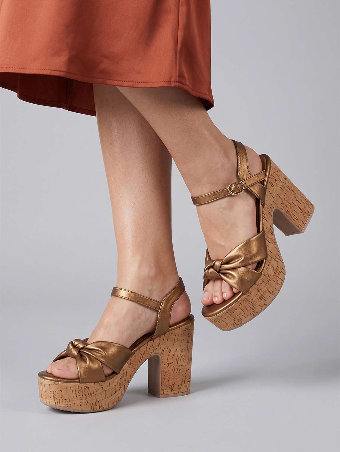 women solid ankle strap sandal - 22594891 -  Standard Image - 5