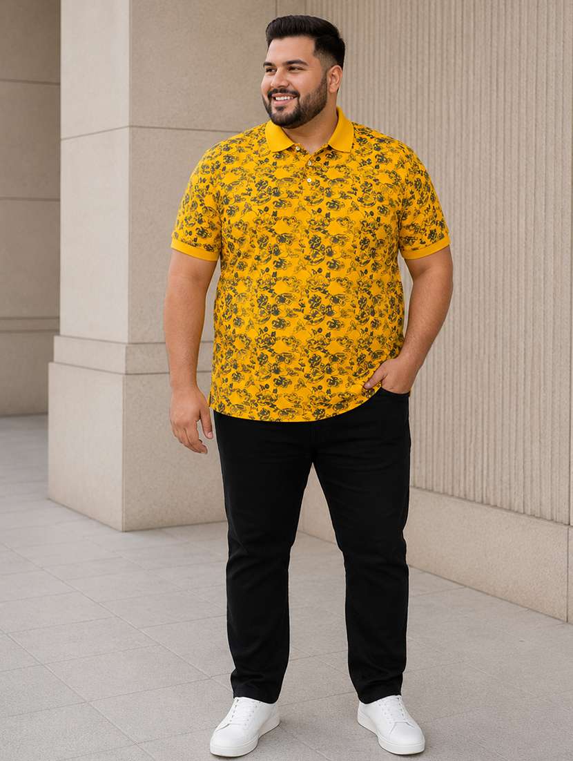 Men Printed Short Sleeves Polo T-shirt - 22595305 -  Standard Image - 3