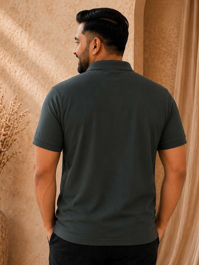 men solid short sleeves polo t-shirt - 22595316 -  Standard Image - 3