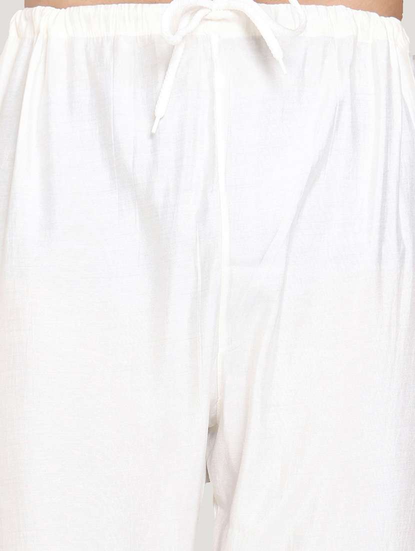 Men Solid With Work Mandarin Neck Kurta Pyjama With Dupatta Set - 22595357 -  Standard Image - 5
