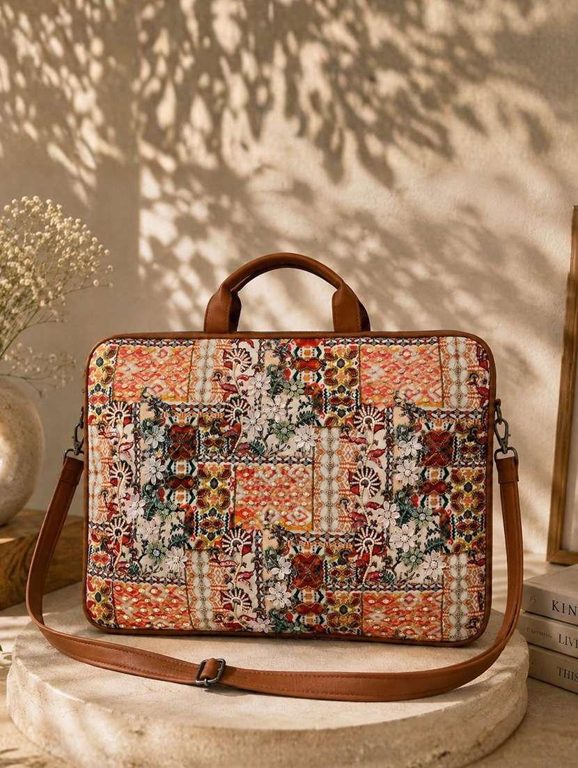 women embroidered regular laptop bag