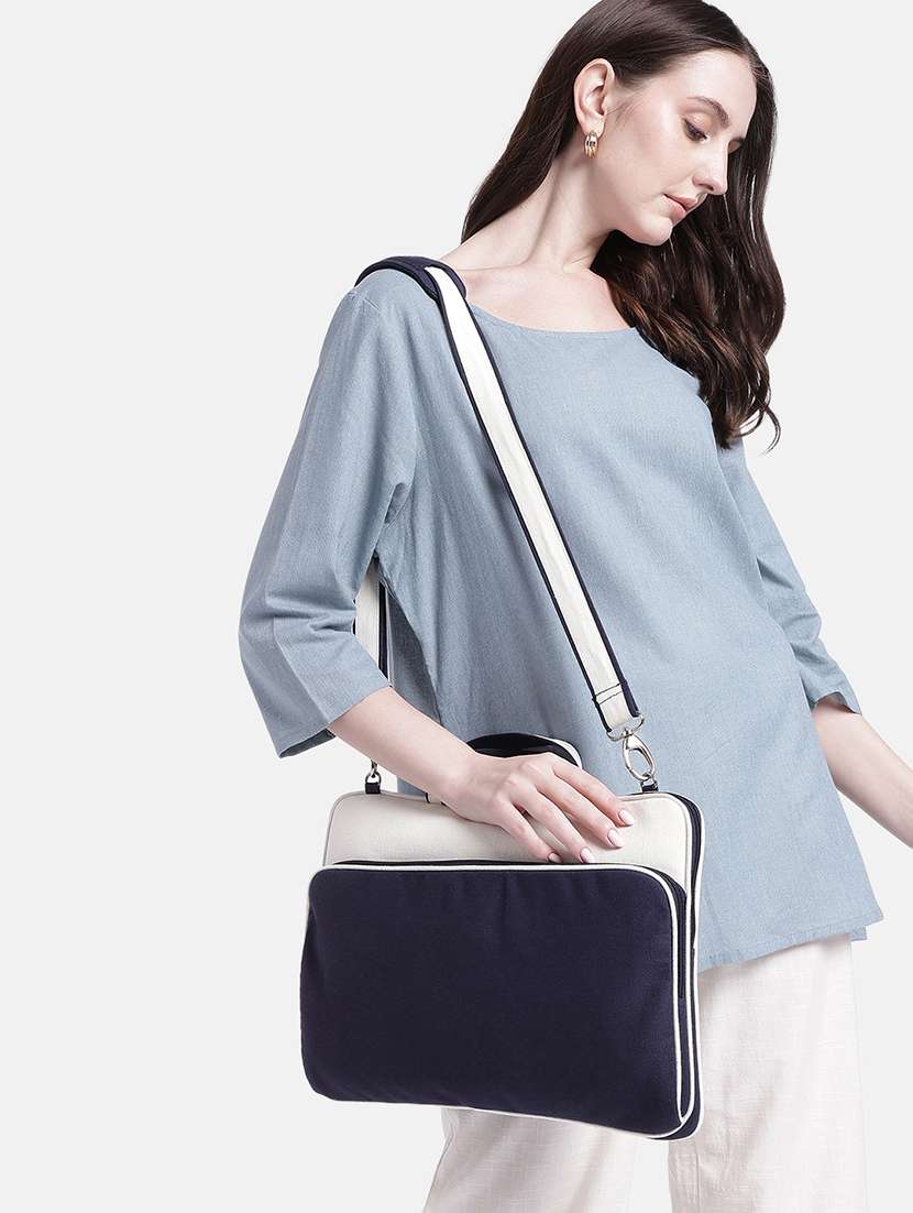women colourblocked regular laptop bag - 22595522 -  Standard Image - 5