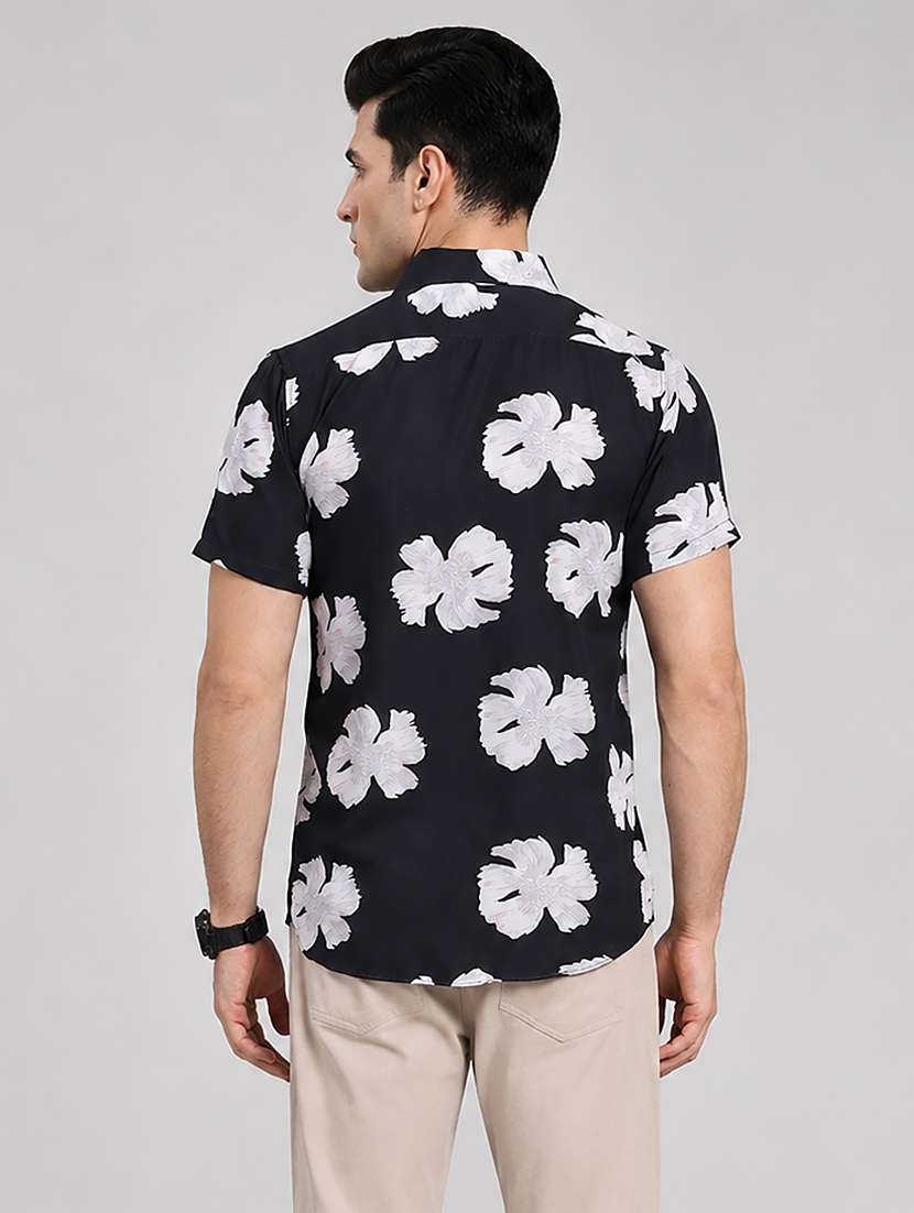 Men Floral Short Sleeve Regular Fit Casual Shirt - 22595583 -  Standard Image - 3