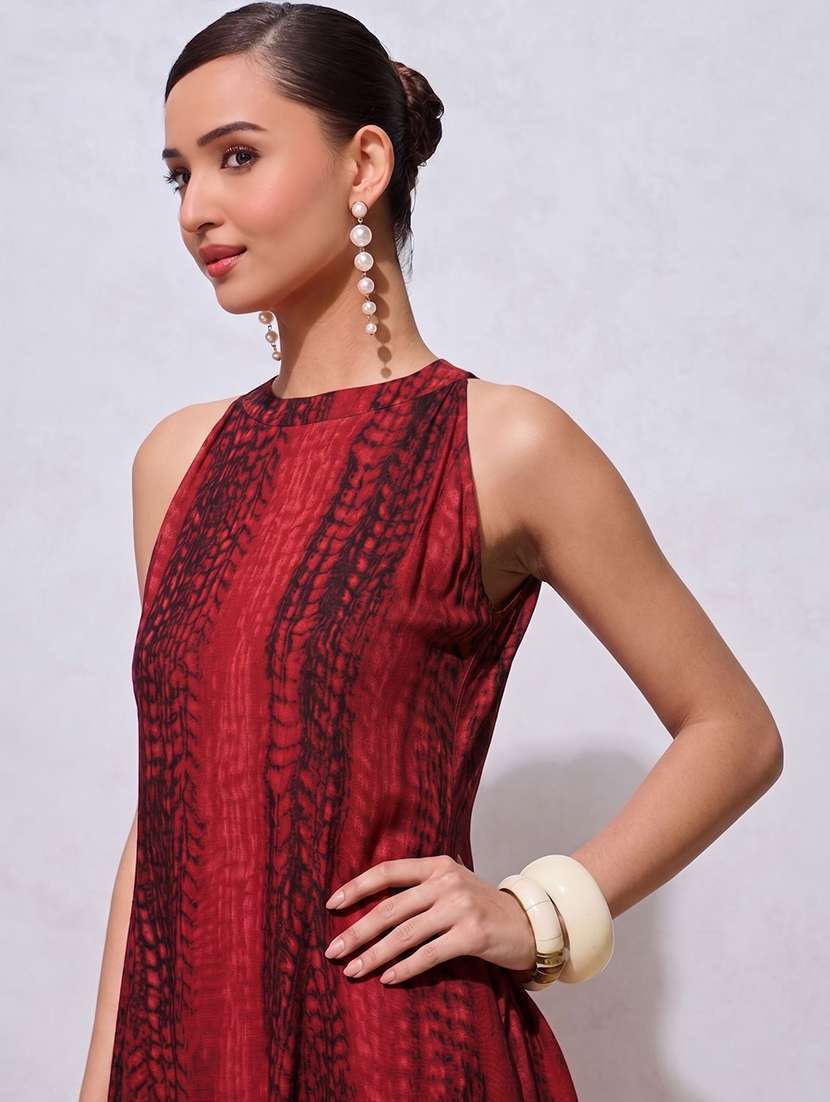women printed sleeveless kurta pant set - 22595920 -  Standard Image - 5