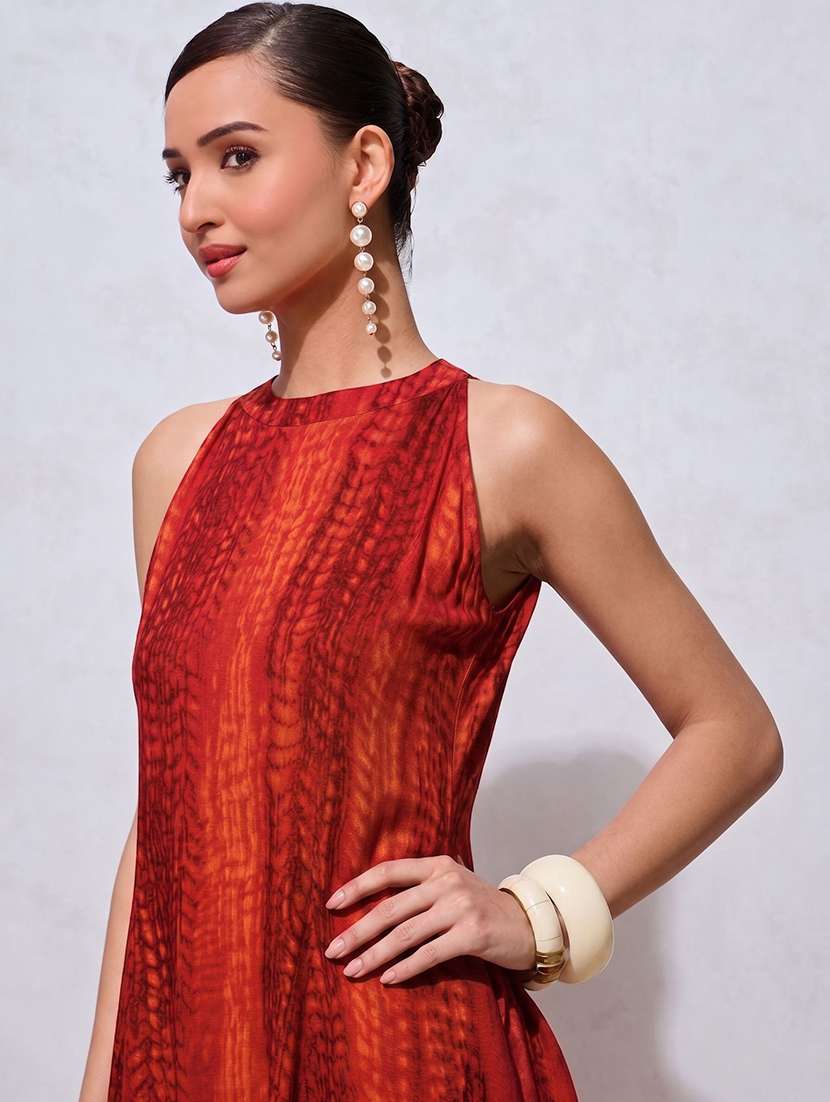 women printed sleeveless kurta pant set - 22595921 -  Standard Image - 5