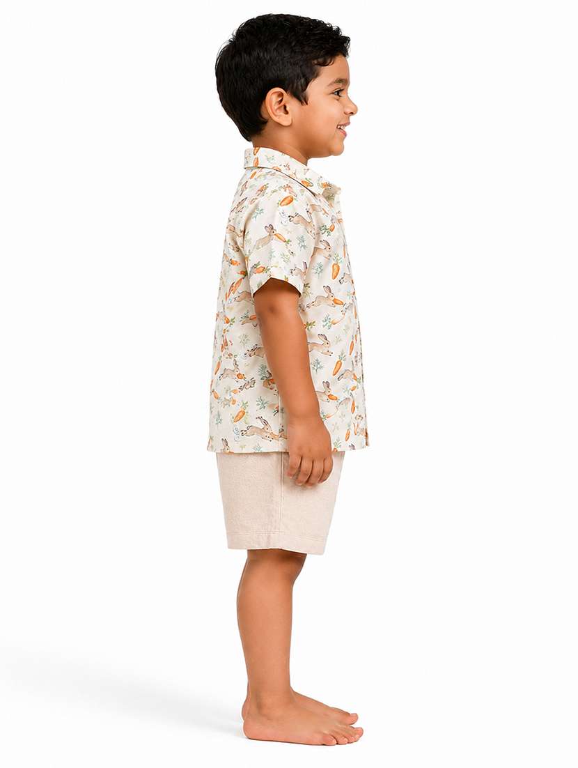 Boys Printed Short Sleeves Shirt And Shorts Set - 22596105 -  Standard Image - 3
