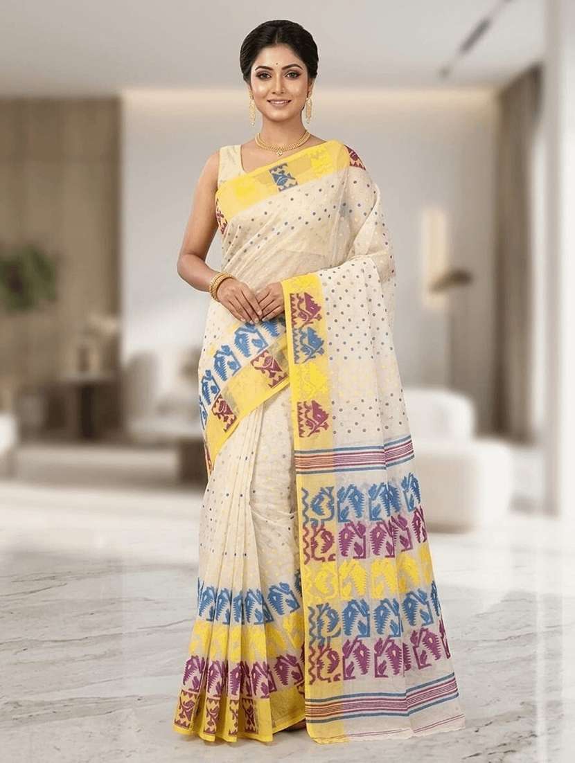 women self design jamdani saree