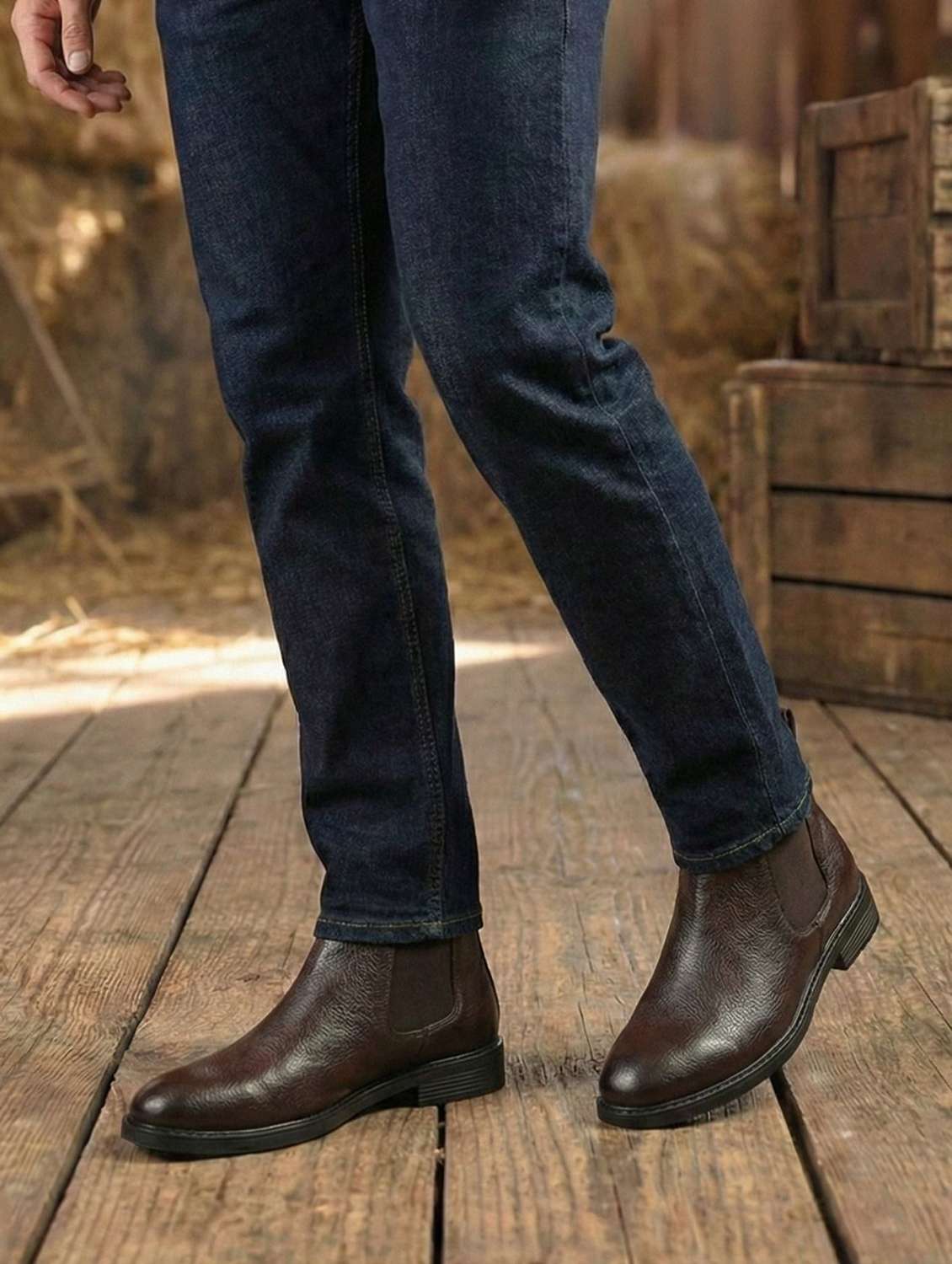 Men Solid High Ankle Boots - 22596204 -  Standard Image - 3