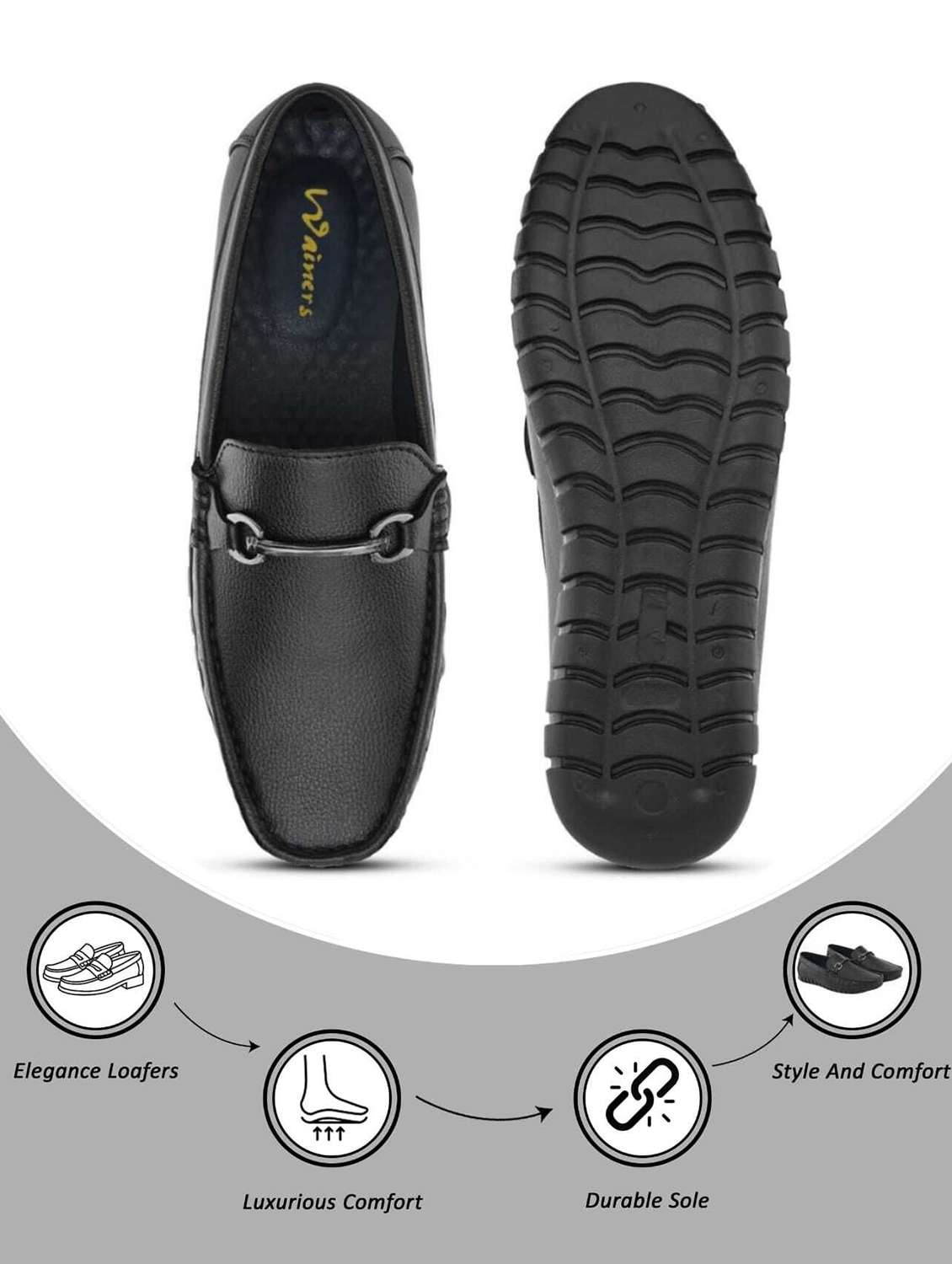 men solid slip on loafer - 22596205 -  Standard Image - 5