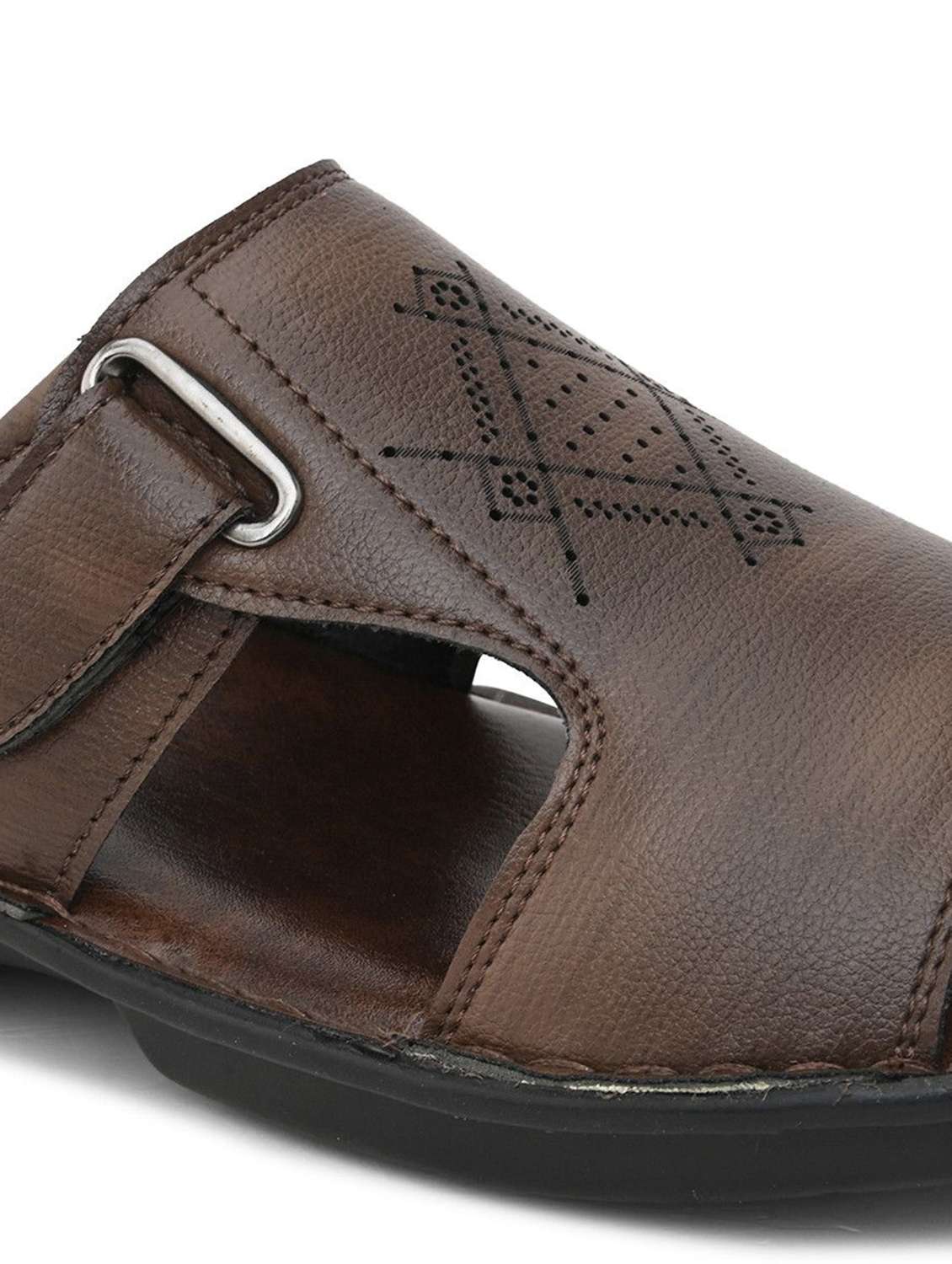 Men Textured Slip On Sandal - 22596218 -  Standard Image - 5