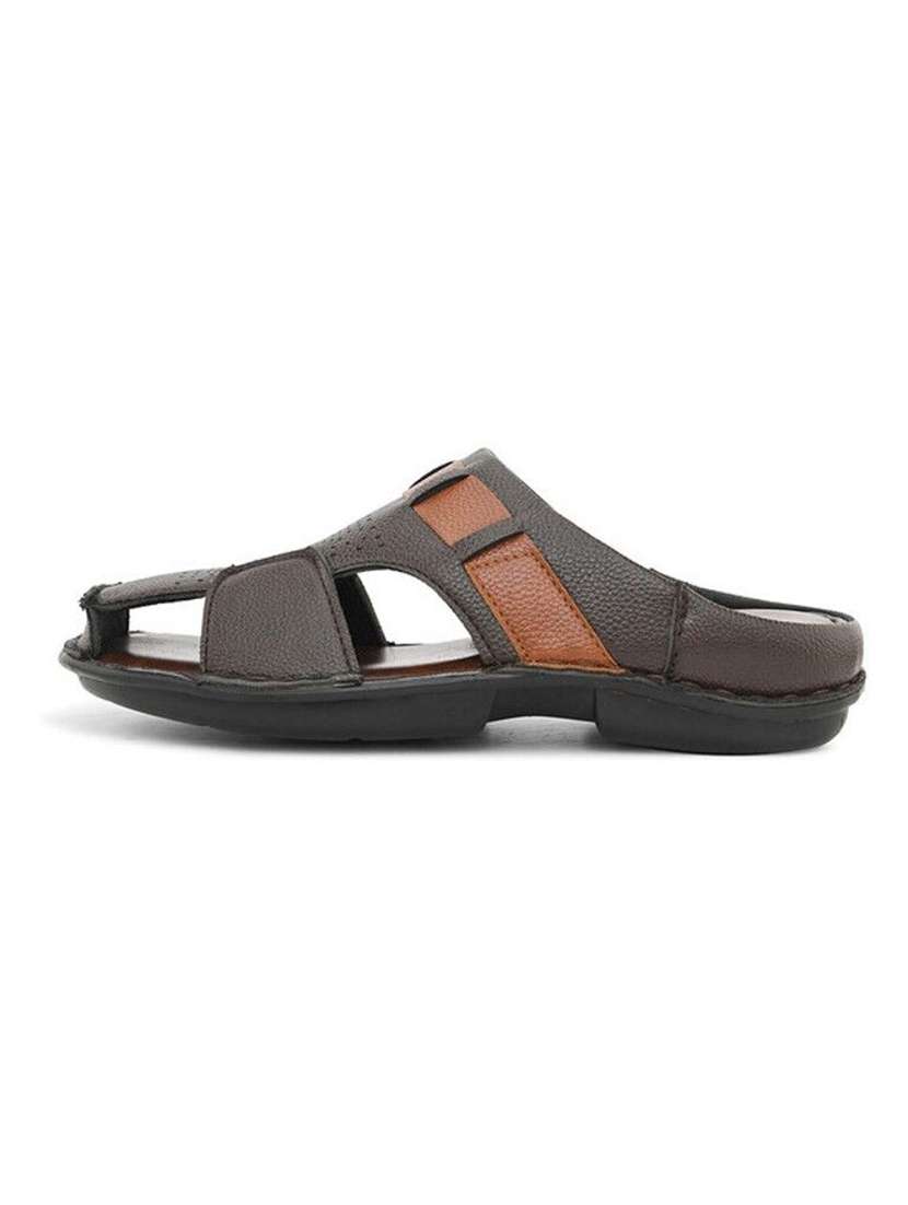 men textured slip on sandal - 22596223 -  Standard Image - 3