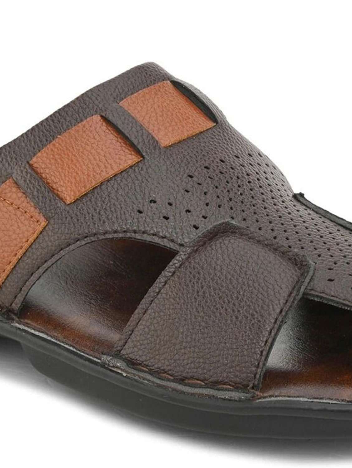 men textured slip on sandal - 22596223 -  Standard Image - 5