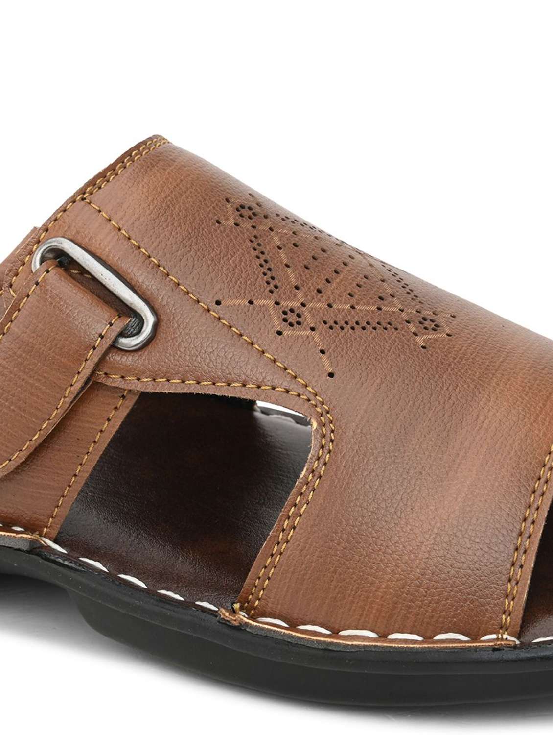 Men Textured Slip On Sandal - 22596225 -  Standard Image - 5