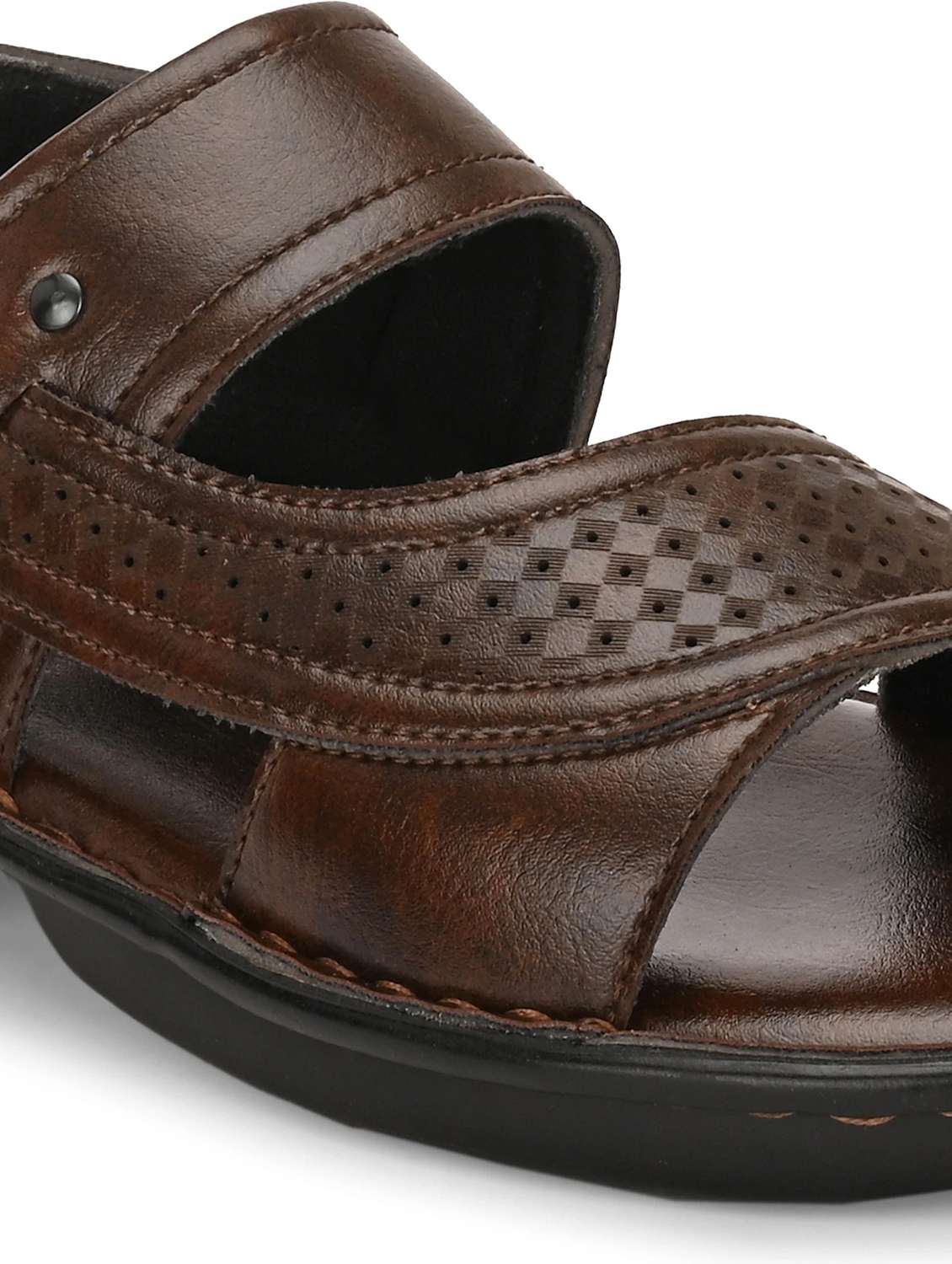 Men Textured Back Strap Sandal - 22596229 -  Standard Image - 5