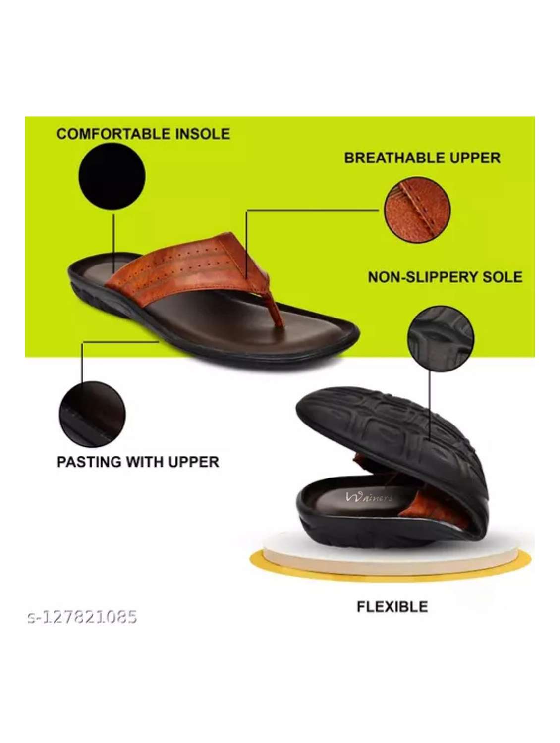 men textured toe separator sandal - 22596237 -  Standard Image - 5