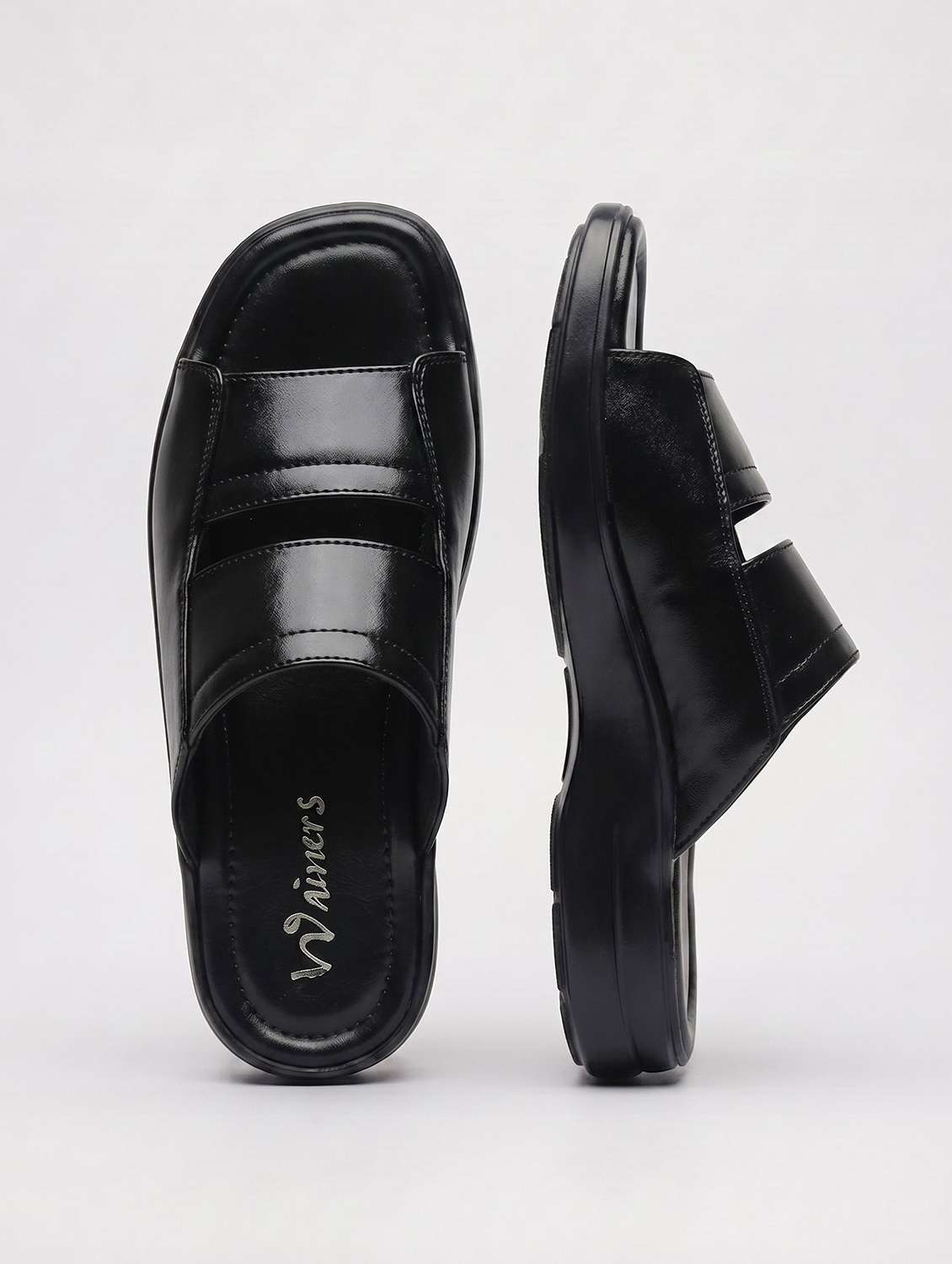 men solid slip on sandal - 22596239 -  Standard Image - 3
