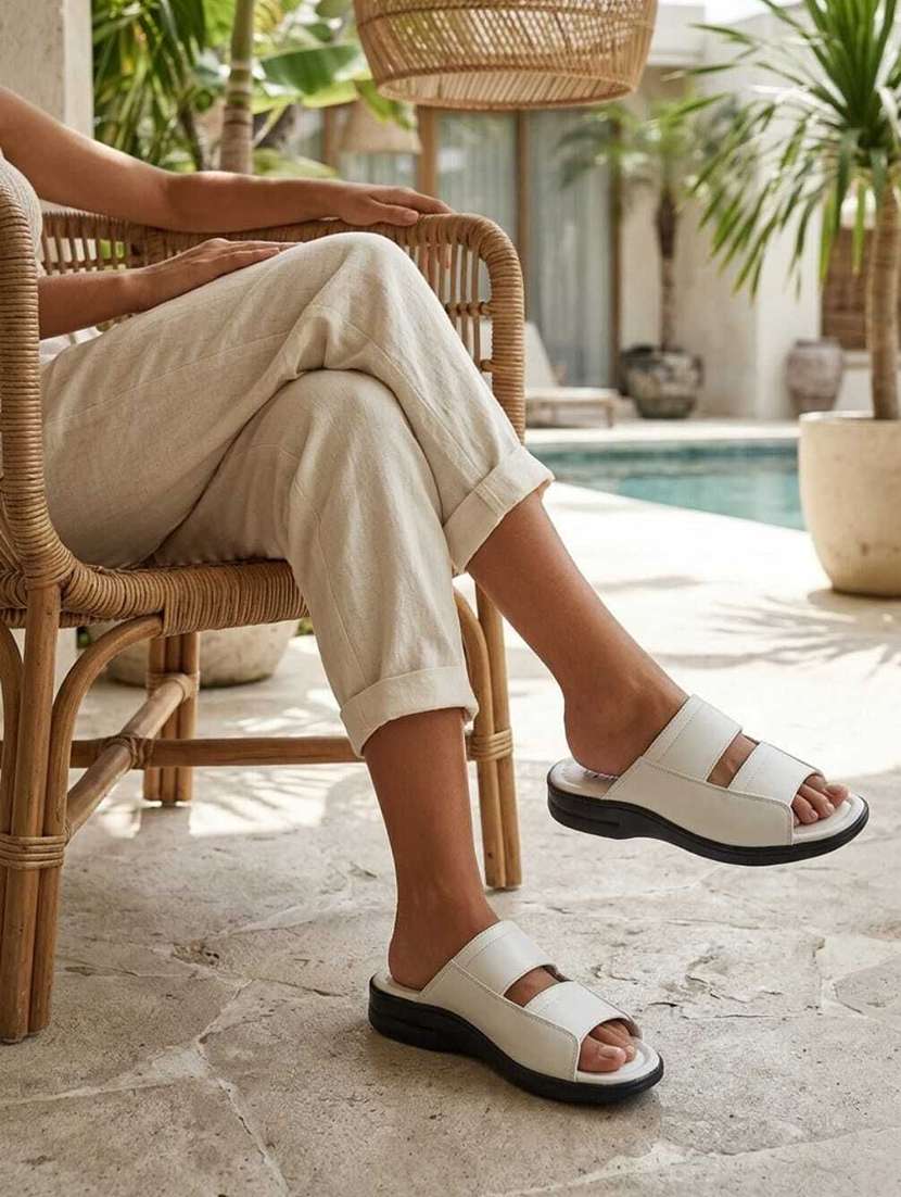 men solid slip on sandal - 22596240 -  Standard Image - 5