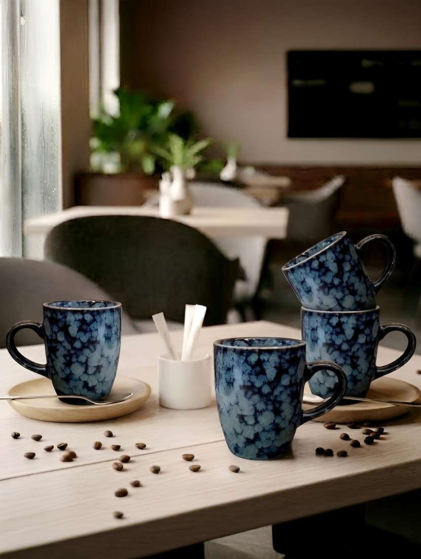 moody panda designer collection mug set of 4 coffee mug milk mug stoneware mugs 300ml  designer mugs  large
