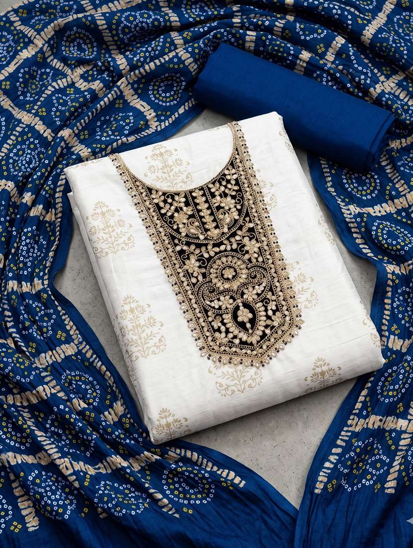 women printed unstitched suit set