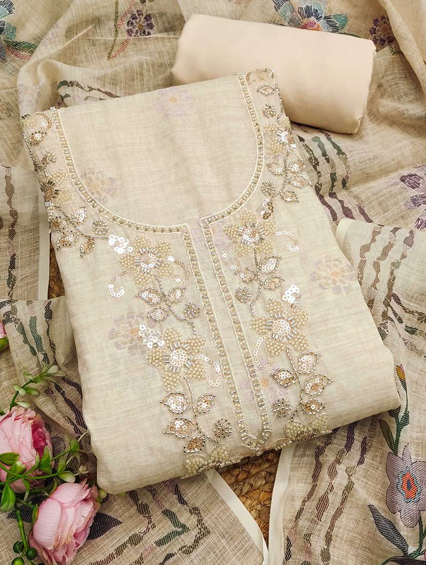 women printed unstitched suit set