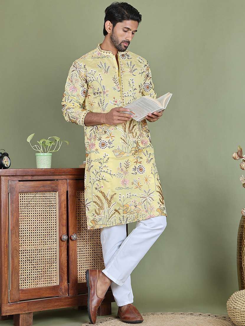 Men Solid Mid Rise Ethnic Bottom Wear Pyjama - 22597602 -  Standard Image - 5