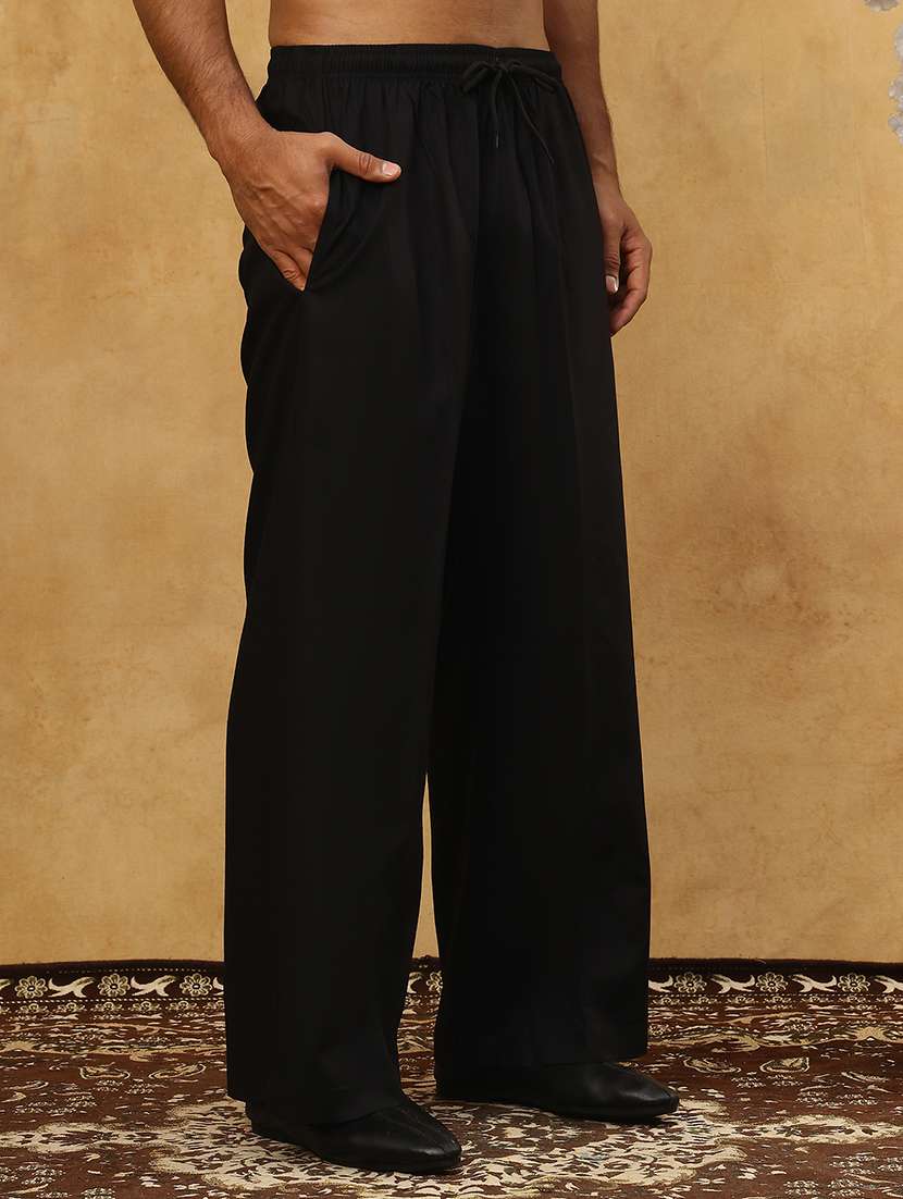 Men Solid Mid Rise Flat Front Trouser - 22597873 -  Standard Image - 3
