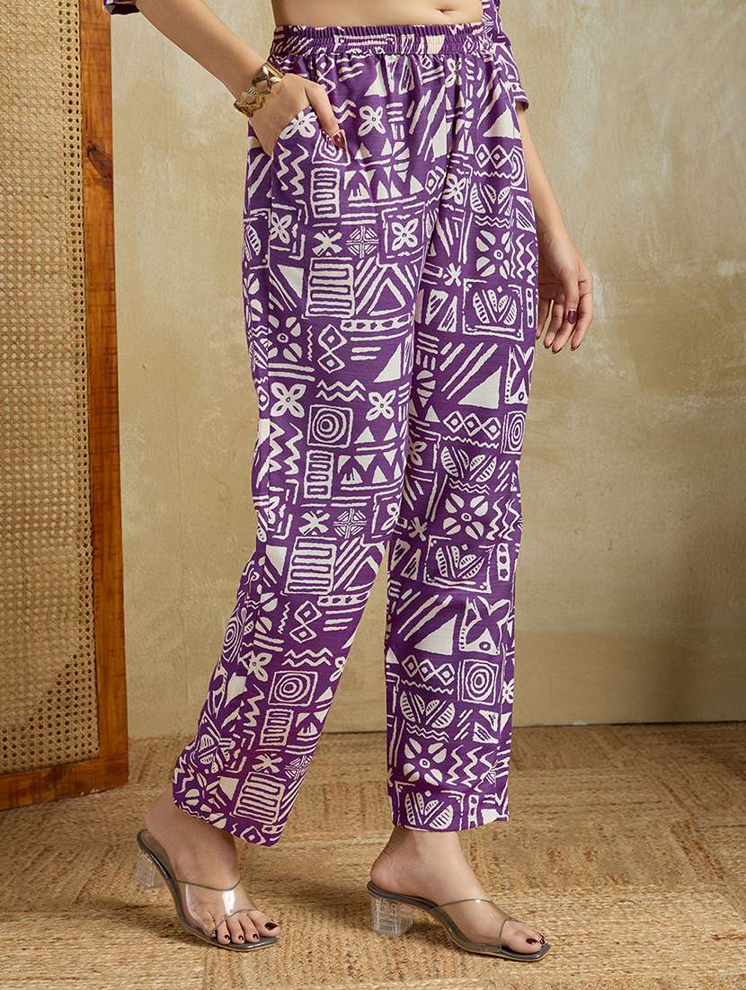 Women Printed Three Quarter Sleeves Ethnic Co-ord Set - 22598154 -  Standard Image - 5